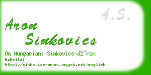 aron sinkovics business card